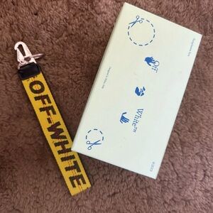 Off-White Yellow and Black Keychain